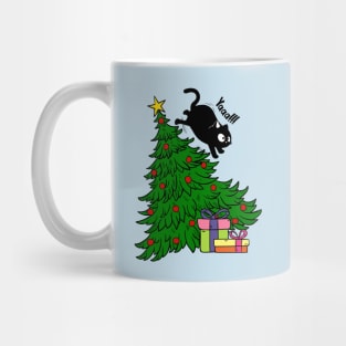 The cat throws the tree Mug